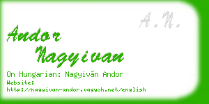 andor nagyivan business card